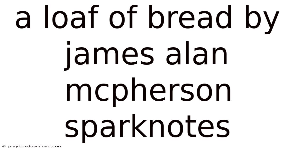 A Loaf Of Bread By James Alan Mcpherson Sparknotes