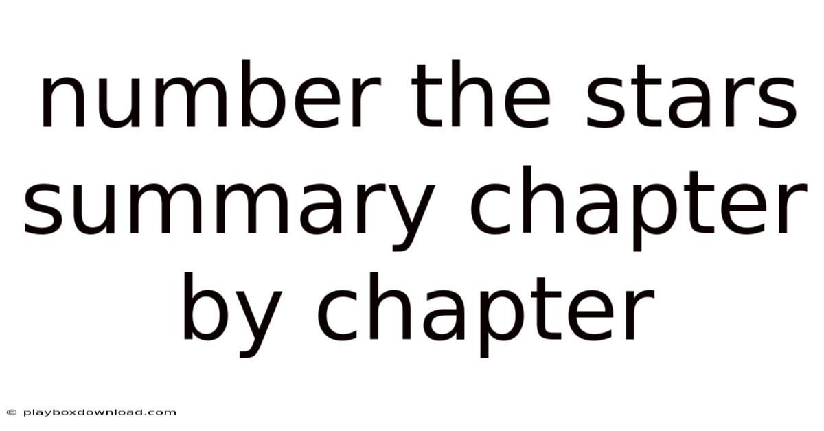 Number The Stars Summary Chapter By Chapter
