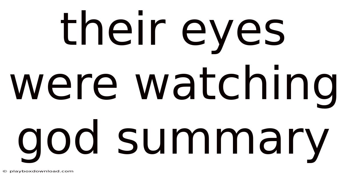 Their Eyes Were Watching God Summary